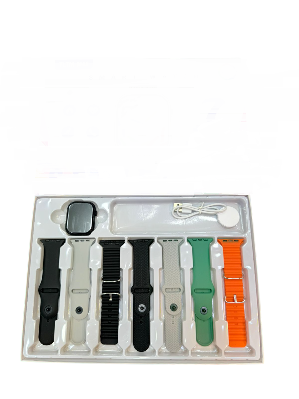 TLTM M42 7 in 1 Ultra  Smart Watch (7-in-1 Series) – Stylish Tech with 7 Straps.