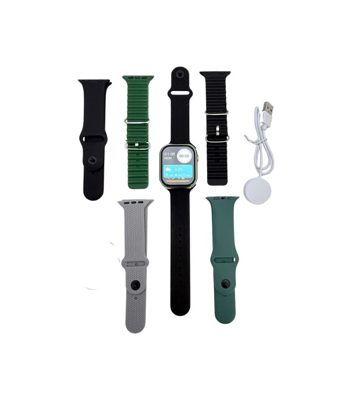 TLTM M42 7 in 1 Ultra  Smart Watch (7-in-1 Series) – Stylish Tech with 7 Straps.