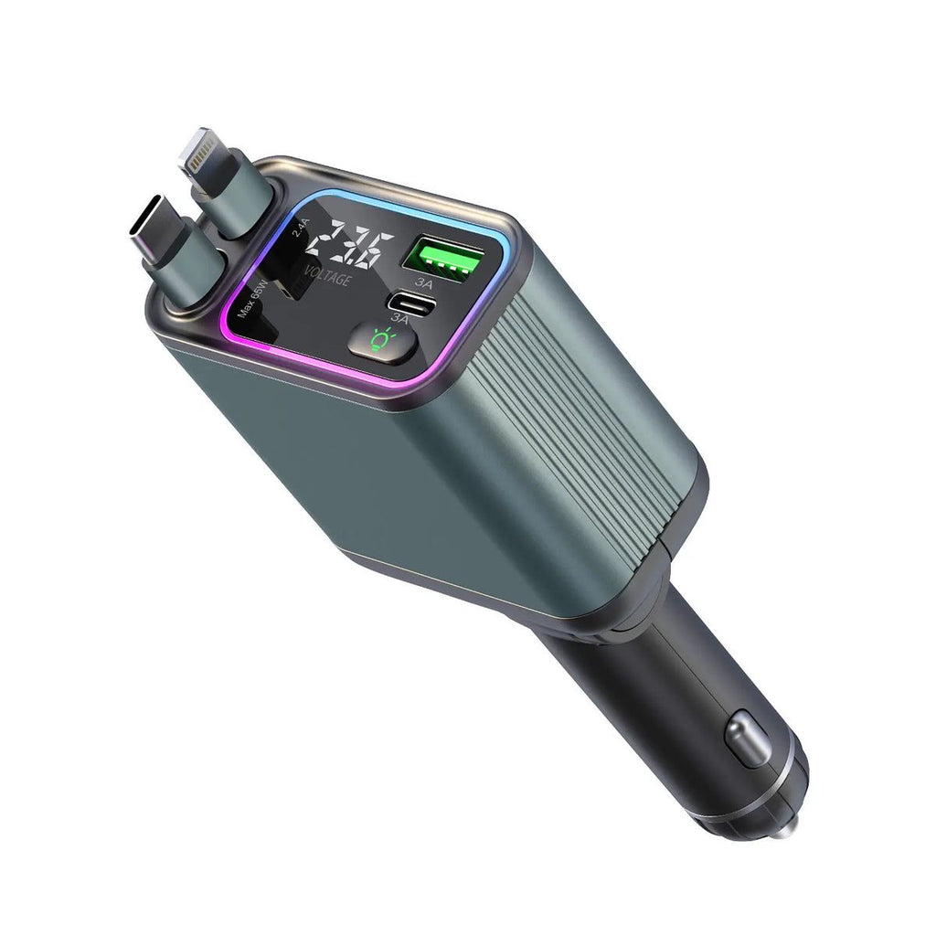 New 4 in 1 Car Charger With Smart Voltage Super Fast Charging Supported