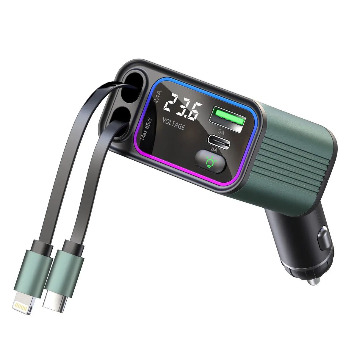 New 4 in 1 Car Charger With Smart Voltage Super Fast Charging Supported