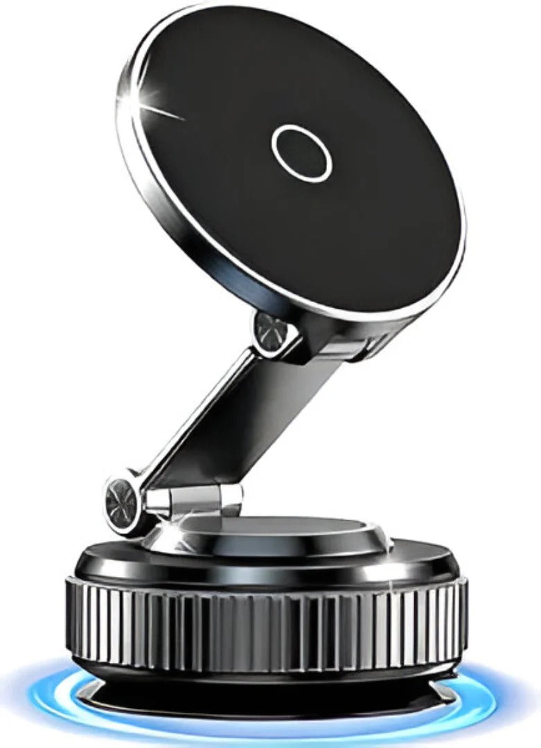 360° Magnetic Car Phone Mount – Ultra-Strong Vacuum Suction Holder for Dashboard, Windshield & Desk